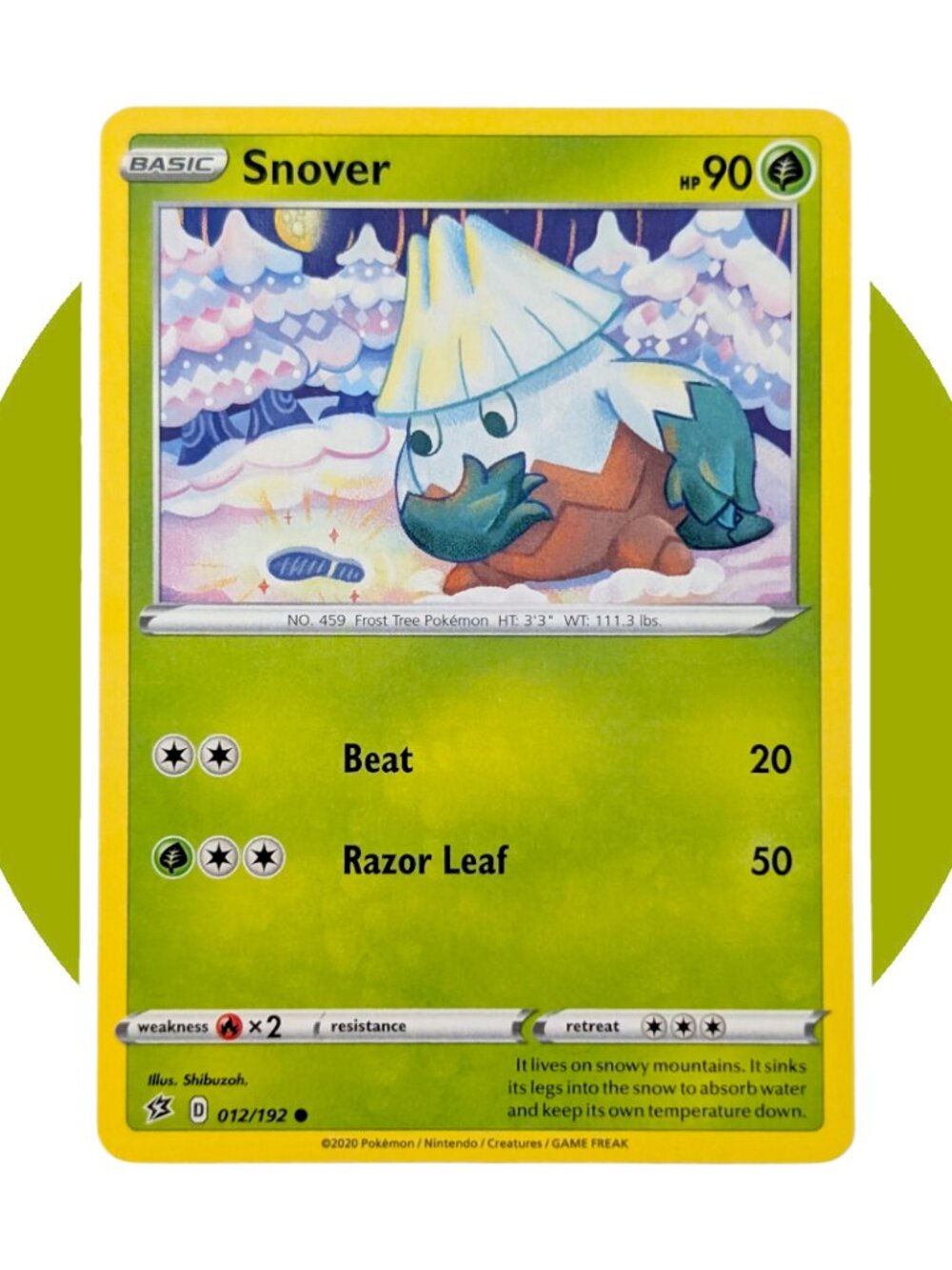 Rebel Clash Pokemon Card (M02): Snover 012/192